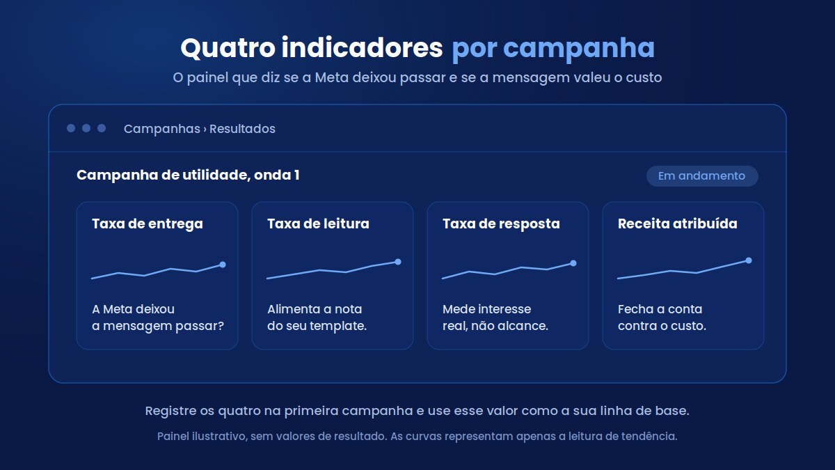 Indicadores de mensagem em massa no WhatsApp